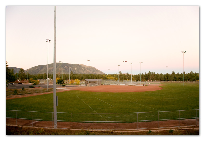 Flagstaff10 Baseball field and Mount Elden Flagstaff Arizona